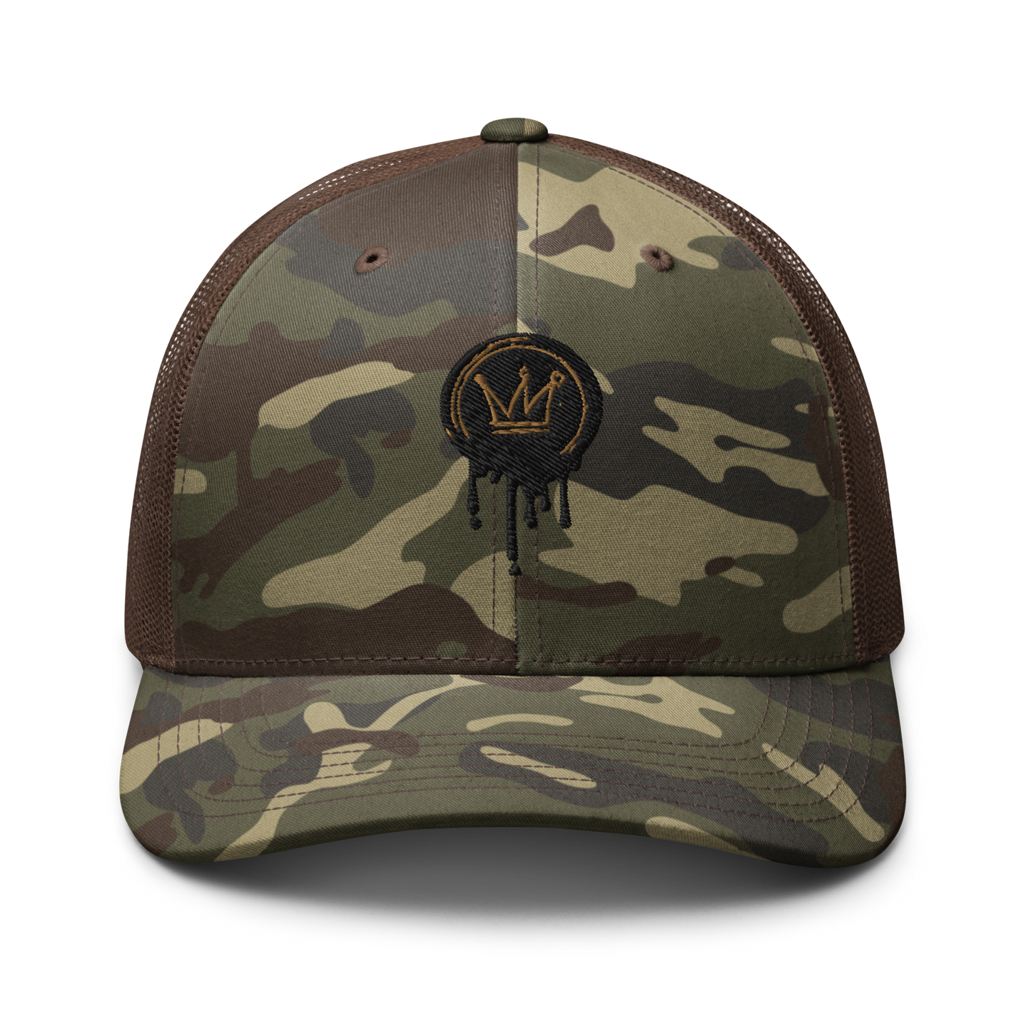 Drip Check Camo Trucker Hat