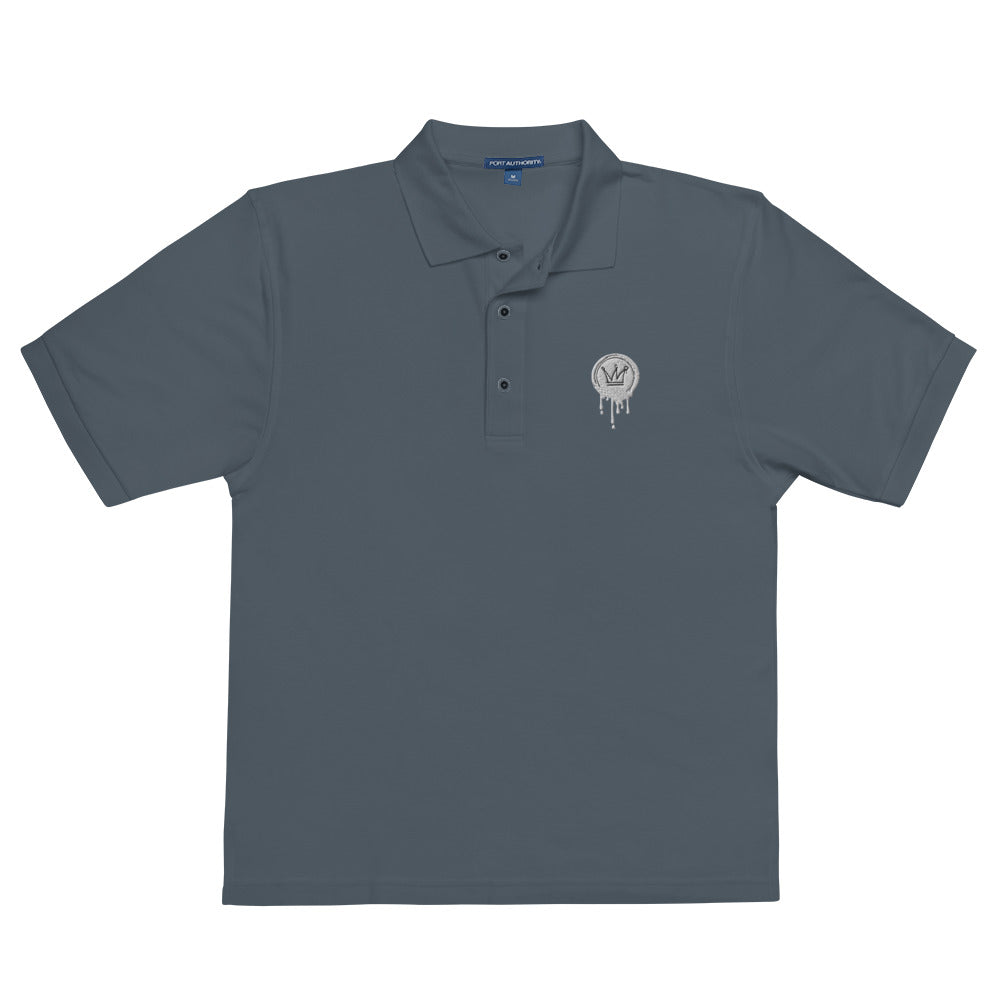 Drip Check Polos W/ White Logo