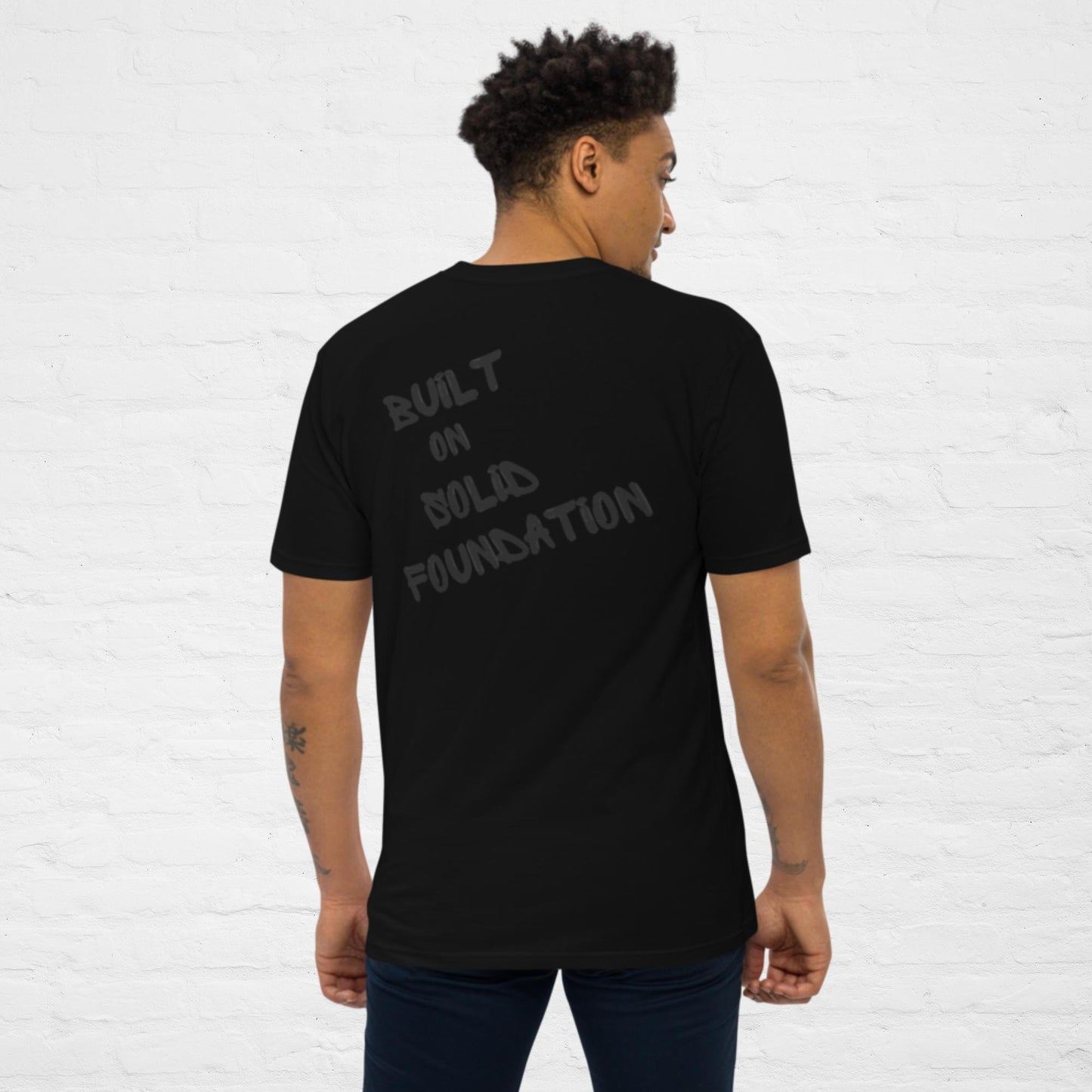 No Love Lost Black on Black Men’s premium heavyweight tee