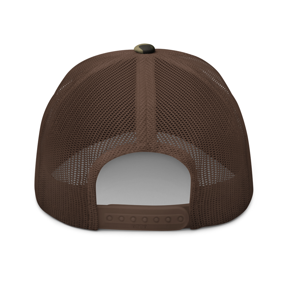 
                      
                        Drip Check Camo Trucker Hat
                      
                    