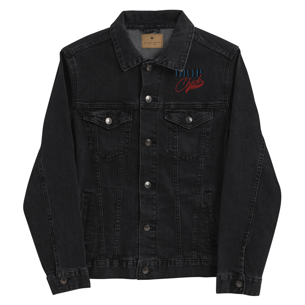 
                      
                        Drip Check Denim Jacket
                      
                    